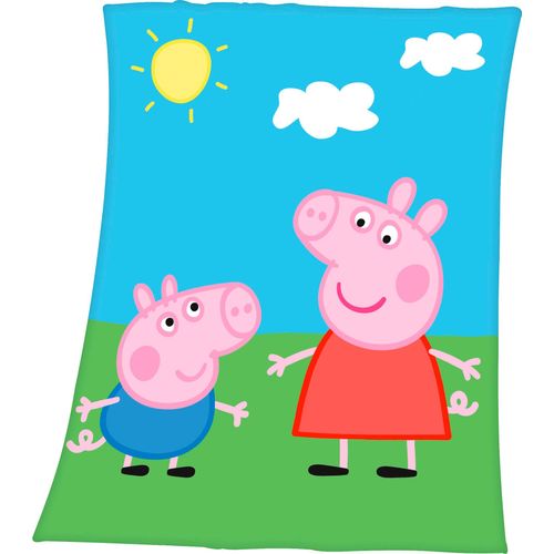 Kinderdecke "Peppa Pig", bunt, B:130cm L:160cm, Polyester, Wohndecken, Kinderdecke, mit tollem Peppa Pig Motiv, Kuscheldecke