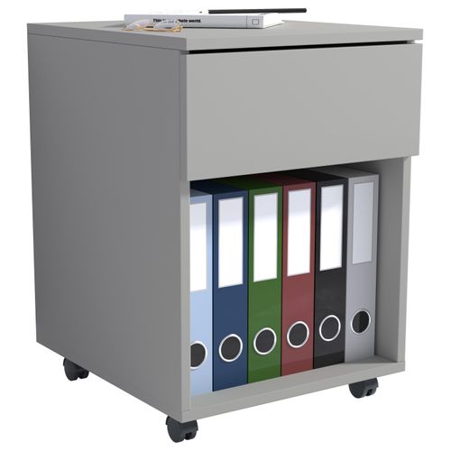 Container VCM "Rollcontainer Bürocontainer Dalosa 1 Schublade", grau, B:39cm, Obermaterial: 100% Holz Wood., Schränke, Container