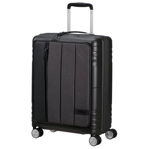 Handgepäck-Trolley AMERICAN TOURISTER "HELLO CABIN 55", Damen, Gr. B/H/T: 40cm x 55cm x 21cm 36 l, grau (grau melange), Polypropylen, Koffer Handgepäck-Trolley, Handgepäck-Koffer Reisegepäck Koffer TSA-Zahlenschloss