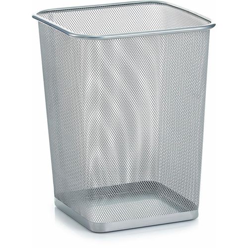 Papierkorb ZELLER PRESENT, silber (silberfarben), Metall, Mülleimer, Papierkorb