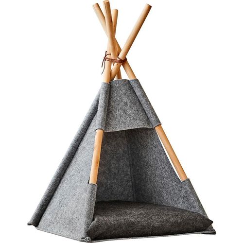 Tierhaus ZELLER PRESENT "Katzenzelt Tipi", grau, B:44cm H:45cm T:42cm, Polyester, Tierhäuser, Tierhaus