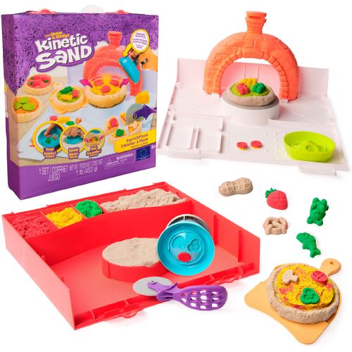 Kreativset SPIN MASTER "Kinetic Sand Squish Pizza Set", bunt, Kreativsets, Kinder, Kreativset