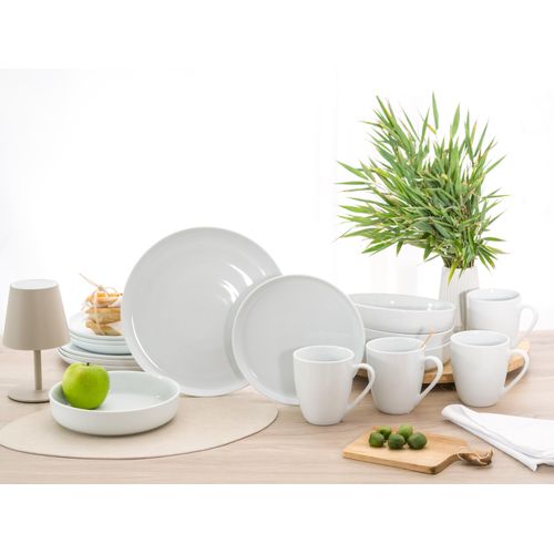 Kombiservice "Elowen", weiß, 16 Stk., Porzellan, LEGER HOME BY LENA GERCKE, Geschirr-Sets, Kombiservice, Haltbarkeit, Zeitlos