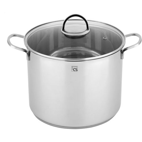 Gemüsetopf CS KOCH-SYSTEME "Trier", silber (edelstahlfarben), H:26cm Ø:28cm, Töpfe, Gemüsetopf, Induktion
