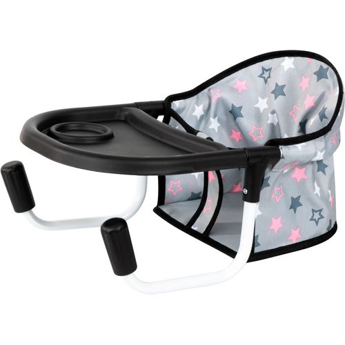 Puppenmöbel BAYER "Puppentischsitz", sterne grau, Puppenmöbel, KinderB:23,5cm H:24,5cm T:39cm, Kunststoff, Metall, Polyester, Puppenmöbel, B:23,5cm H:24,5cm T:39cm