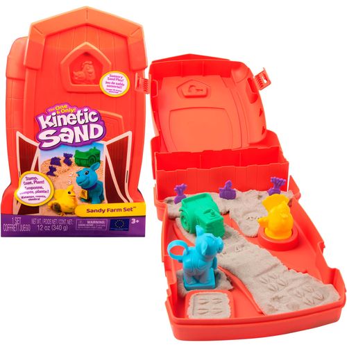Kreativset SPIN MASTER "Kinetic Sand Sandy Farm Set", bunt, Kreativsets, Kinder, Kreativset