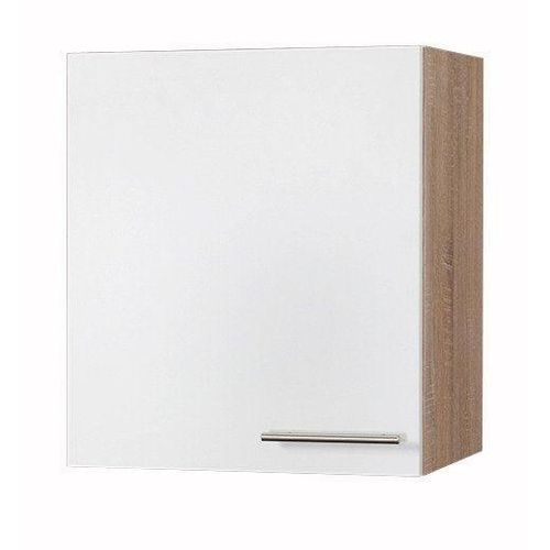 Hängeschrank WIHO KÜCHEN "Montana", weiß (front: weiß matt, korpus: sonoma eichefarben), B:50cm H:56,5cm T:35cm, Schränke, Hängeschrank, 50 cm breit