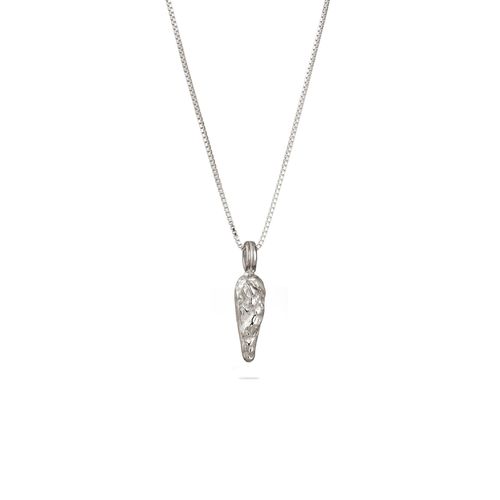 Kette mit Anhänger KUZZOI "Halskette Tropfen Anhänger Organic Design 925 Sterling Silber" Gr. 55, silber, Halsketten, Herren, Silber 925 (Sterlingsilber), Kette mit Anhänger