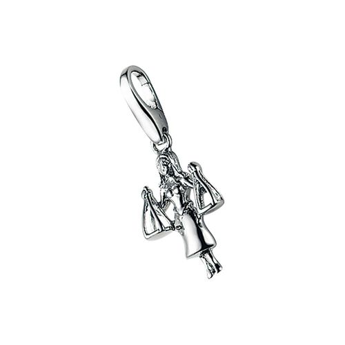 Charm Sternzeichen "Charm Sternzeichen Waage, Silber 925", silber, GIORGIO MARTELLO MILANO, Charms, Damen, Silber 925 (Sterlingsilber), Charm Sternzeichen