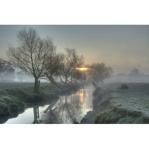 Fototapete PAPERMOON "Nebel Landschaft", bunt, B:1,5m L:1,11m, Vlies, Tapeten, Fototapete