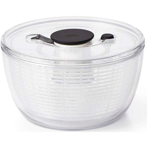 Salatschleuder OXO GOOD GRIPS, transparent, B:18cm H:20cm, Kunststoff, Salatschleudern, Salatschleuder, mit Sieb, Deckel, zum Waschen und Trocknen von Salat und Kräutern