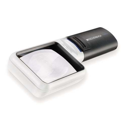 ESCHENBACH OPTIK Leuchtlupe "mobilux LED", weiß, Lupen, Stromsparend, LED-Technik, 4-fach Vergrößerung, Leuchtlupe