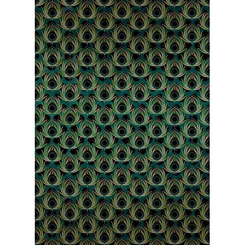 Vliestapete KOMAR "Paon", grün, B:2m L:2,8m, Vlies, Tapeten, Vliestapete, 200x280 cm (Breite x Höhe)