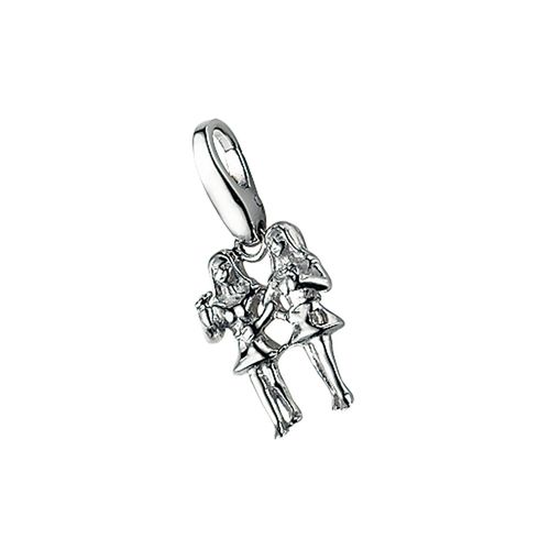 Charm Sternzeichen "Charm Sternzeichen Zwillinge, Silber 925", silber, GIORGIO MARTELLO MILANO, Charms, Damen, Silber 925 (Sterlingsilber), Charm Sternzeichen