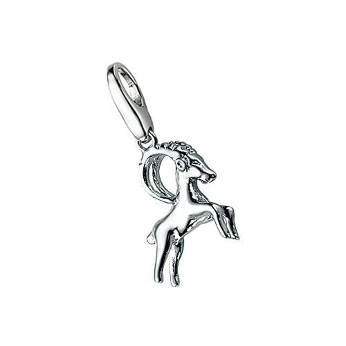 Charm Sternzeichen "Charm Sternzeichen Steinbock, Silber 925", silber, GIORGIO MARTELLO MILANO, Charms, Damen, Silber 925 (Sterlingsilber), Charm Sternzeichen