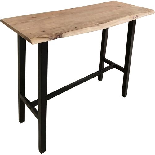 Bartisch SIT, schwarz (natur, schwarz, schwarz, natur), B:124,5cm H:112cm T:51cm, Tische, Bartisch