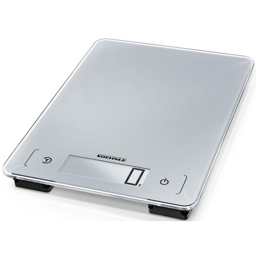 Küchenwaage SOEHNLE "Page Aqua Proof", weiß, B:20,8cm H:3,3cm L:26,4cm, Glas, Küchenwaagen, Küchenwaage, wasserdichtes Gehäuse