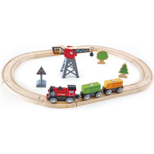Spielzeug-Eisenbahn HAPE "Eisenbahn-Set Fracht", bunt, Spielzeugfahrzeuge, Kinder, Spielzeug-Eisenbahn