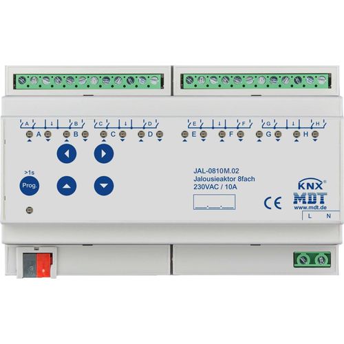 MDT KNX Jalousieaktor 8fach mit aut. Fahrzeitmessung REG, 1 Stk.