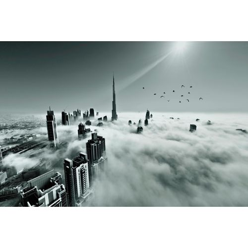 Fototapete PAPERMOON "Photo-Art NAUFAL, NAUFAL, BURJ KHALIFA, DUBAI", bunt, B:2,5m L:1,86m, Vlies, Tapeten, Fototapete