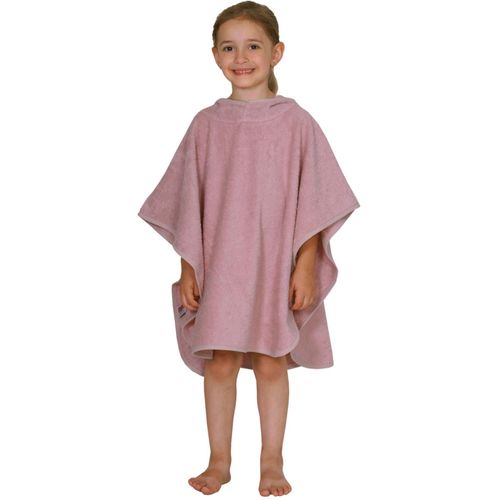 Badeponcho WÖRNER "Uni", erika, L:60cm, Frottier, Hausmäntel, Badeponcho, maschinenwaschbar, trocknergeeignet