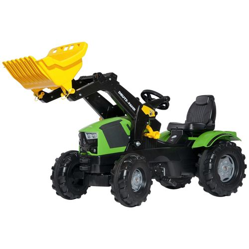 Tretfahrzeug ROLLY TOYS "Deutz-Fahr 5120", grün, Tretfahrzeuge, KinderB:53cm H:81cm T:142cm, Kunststoff, Tretfahrzeug, Kindertraktor mit Lader, B:53cm H:81cm T:142cm