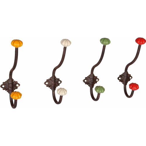 Garderobenhaken AMBIENTE HAUS, bunt, B:5cm H:23cm T:8cm, Eisen, Garderobenhalter, Garderobenhaken
