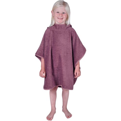 Badeponcho WÖRNER "Uni", mauve, L:60cm, Frottier, Hausmäntel, Badeponcho, maschinenwaschbar, trocknergeeignet