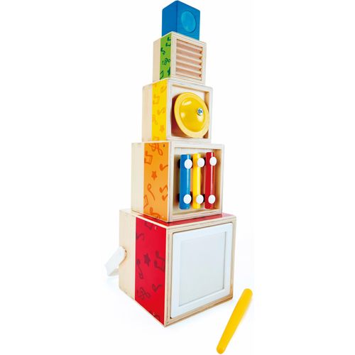 Spielzeug-Musikinstrument HAPE "Musik-Stapelwürfel", bunt, Spielzeug-Musikinstrumente, Kinder, Spielzeug-Musikinstrument