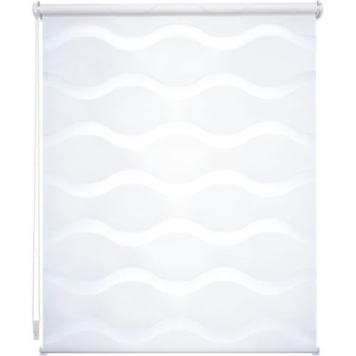 Doppelrollo LIEDECO "Wave" Gr. 7, weiß, B:80cm H:150cm, Metall, Polyester, Rollos, Doppelrollo, Klemmfix-DUO-Rollo, Doppelrollo "Wave"
