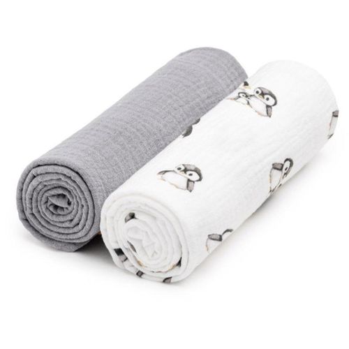 T-TOMI BIO Muslin Diapers stoffen luiers Penguin 65x65 cm 2 st