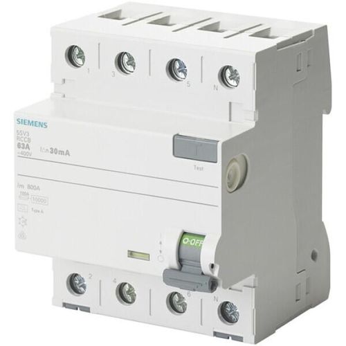 Siemens FI TYP A KURZZEIT 4P 63A/30MA (5SV3346-6LB01)