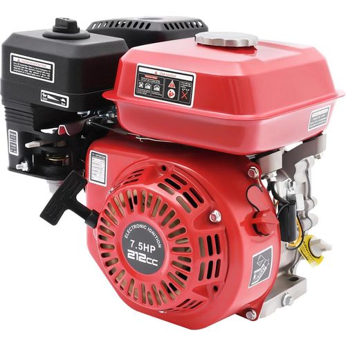 Universalmotor - 4‑Takt OHV‑Motor - Leistung 7,5 PS - Einzylinder - Luftfilter - Größe 36×31×33 cm - Rot