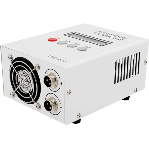 Akku-Kapazitätstester - EBC-A20 elektronische Last - 20A 85W - 4-Leiter-Messung - LCD-Display - Für Lithium & Blei-Säure - Off White