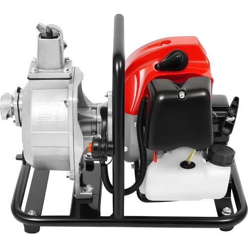 Wasser-Transferpumpe - Benzin 2-Takt Wasserpumpe - 43 cc - Max 8.500 U/min - Rot