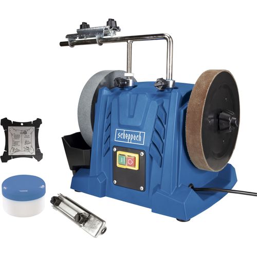 Nass-Trockenschleifer SCHEPPACH "TIGER 5000S", blau, B:33cm H:27cm L:29cm, Schleifmaschinen, 200mm Korund-Schleifstein, 120min-1