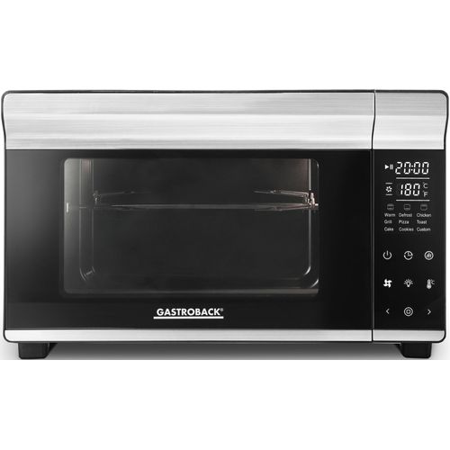 GASTROBACK Minibackofen "Bake & Grill Design Bistro 42814", silber (silberfarben, schwarz), B:47,7cm H:29,6cm T:39cm, Minibacköfen, Minibackofen