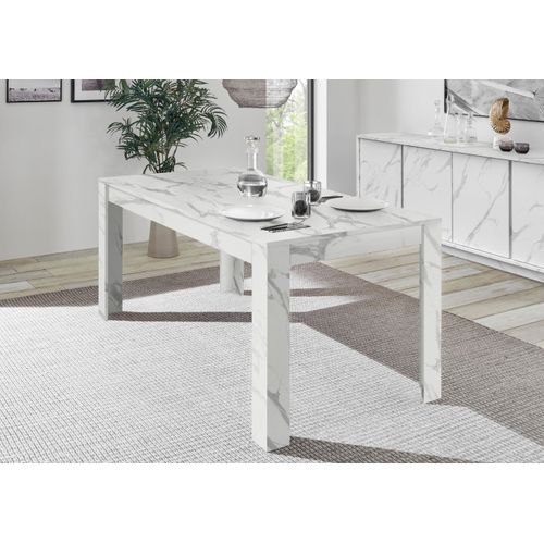 Esstisch HOME AFFAIRE "Carrara", weiß (weiß marmor, optik, weiß marmor, optik, weiß marmor, optik), B:180cm H:79cm T:90cm, Tische, Esstisch, Breite 180 cm