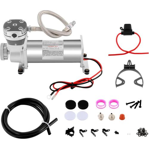 Luftkompressor-Set - AC Kompressor für Luftfederung - 200 PSI - Tragbar - Eisen & Kupfer - Für Auto-Luftfederung & Reifen