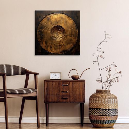 Acrylglasbild QUEENCE "Abstrakte Kunst in Gold", farbe rahmen: ohne rahmen, B:70cm H:70cm T:1,5cm, Acrylglas, Bilder, Acrylglasbild, HD Premium Kunstdruck in Galeriequalität