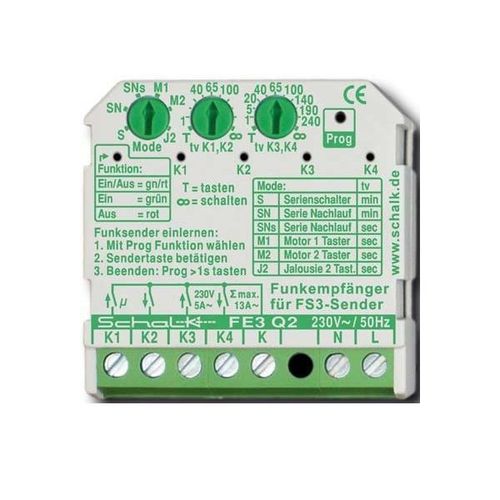 Schalk Funk-Empfängerschalter UP 4-Kanal FE3 Q2