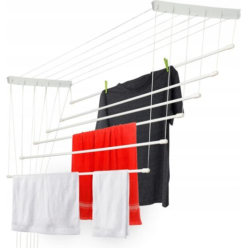 Wäschetrockner - Deckenmontage - 6 Stangen - 190 cm - Für Badezimmer - Robust