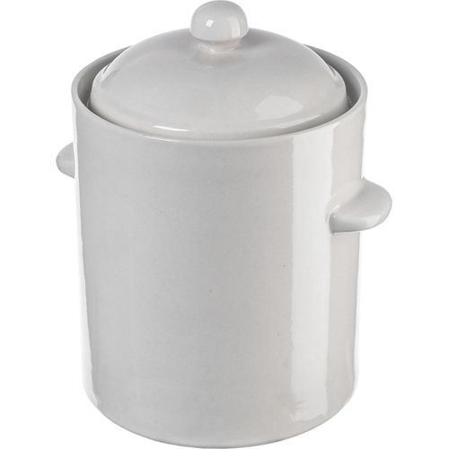 Gärtopf - Fermentiertopf - 2,5 l Volumen - Fassform - Zum Fermentieren und Einlegen - Braun