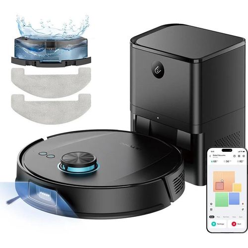 Saugroboter - T20 Pro - 8000 Pa Saugkraft - LiDAR-Navigation - 5 Kartenebenen - 3200 mAh Akku - 15 mm Schwelle - ECO/Standard/Max - Gelb