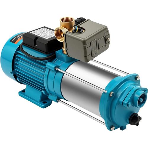 Gartenwasserpumpe - Kreiselpumpe - 1300 W - 9,8 bar - 4000 l/h - Edelstahl - 220 V EU‑Stecker