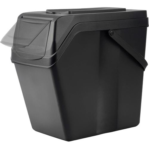 Mülleimer Set - Abfalltrennsystem 4er-Set - 25 l Pro Behälter - Für Mülltrennung - Haushalt Und Büro