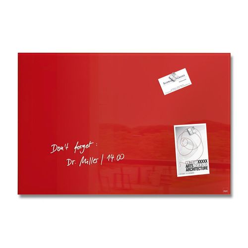 SIGEL Glas-Magnettafel artverum® 60,0 x 40,0 cm rot