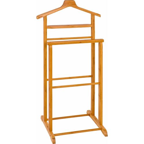 Herrendiener HAKU, beige (natur), B:48cm H:97cm T:36cm, Bambus, Herrendiener