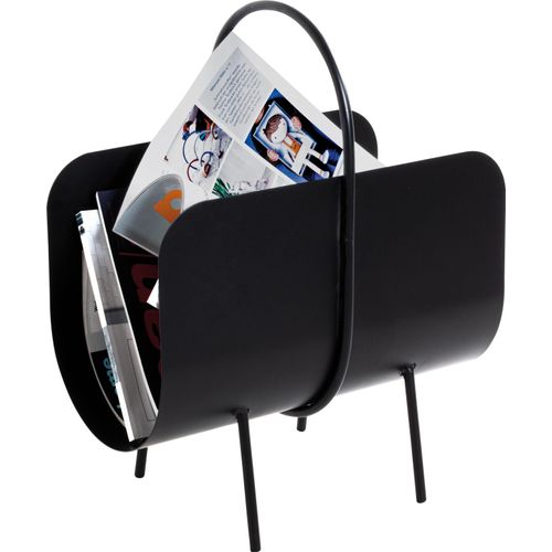 Zeitungsständer HAKU, schwarz, B:37cm H:47cm T:22cm, Metall, Zeitungsständer, Zeitungsständer