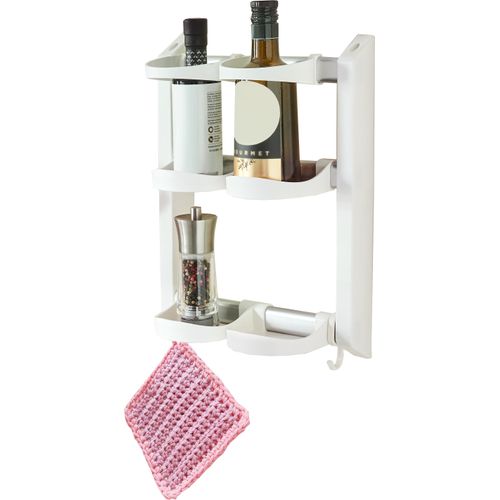 Küchenregal RUCO, grau (silberfarben), Aluminium, Regale, für Gewürze, aus Aluminium und Kunststoff